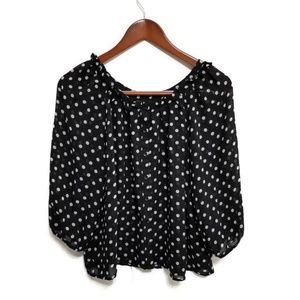 🎁3for$15 H&M Black and white polka dot blouse